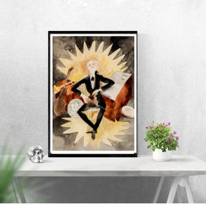 Musician (1918) painting by Charles Demuth, Famous Painting, Wall art, Art Poster Gifts, Art Deco, avant-garde art, Cubism , Surrealism