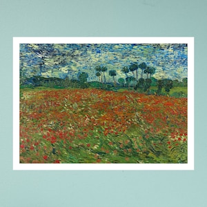 Mohnfeld Kunstdruck, Vincent van Gogh Kunstdruck, Kunstposter, berühmte Wandkunst, berühmtes Gemälde, Kunstgeschenke, Ölgemälde Drucke