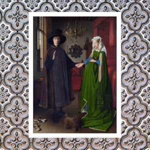 Jan van Eyck Painting Print, The Arnolfini Portrait Painting Poster, Wall Art, Fine Art Print, Famous Painting, Oil Painting Print, Art Gift