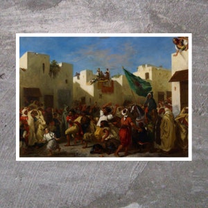 Convulsionists of Tangier by Eugène Delacroix, Art Print, Famous Wall Art, Famous Paintings, Digital Prints, Art Gifts, Vintage Art Deco