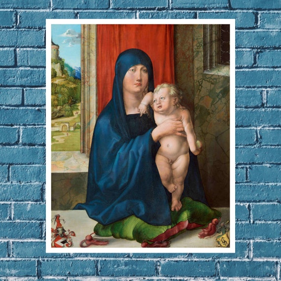 Madonna and Child by Albert Dürer, Wall Art, Famous Painting, Wall Decor,  Art Print, Wall Print, Art Deco Movement, Renaissance Print 