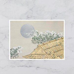 House  from Momoyogusa print, Kamisaka Sekka, Art Nouveau, Japanese Painting, Art Gifts, Vintage Painting Prints, Decor, gifts for her
