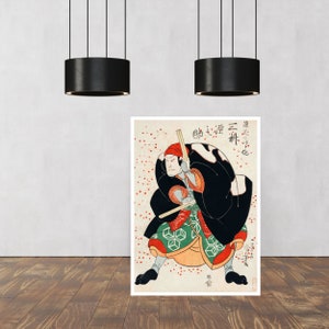 Mimasu Gennosuke no Namiwa no Jirosaku  by Utagawa Kuniyoshi, Japanese Painting, Art Gifts, Vintage Painting Prints, Decor, gifts for her