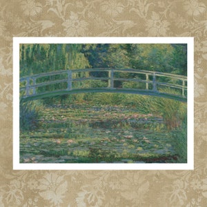 Claude Monet Painting Print, The Water Lily Pond Oil Painting Print, Fine Art Print, Wall Art, Famous Painting, Art Gift, Oil Painting Print
