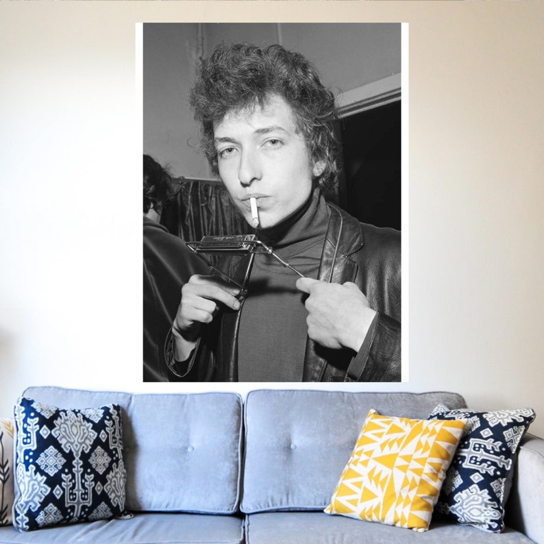 photo print portrait photo wall decor Bod Dylan vintage housewarming gift for himher music poster vintage poster vintage print