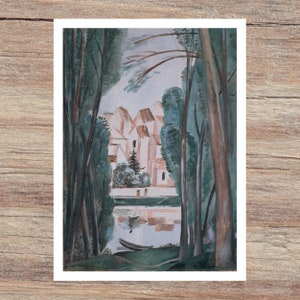 Landscape With A Boat At The Bank Painting, Kees Van Dongen Art Print, Famous Wall Art, Famous Paintings, Art Gifts, Oil Painting Prints