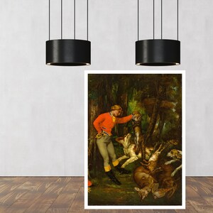 After the Hunt by Gustave Courbe, Art Print, Famous Paintings, Oil Painting Prints, Art Gifts, Vintage Painting Prints, Decor,gifts for her