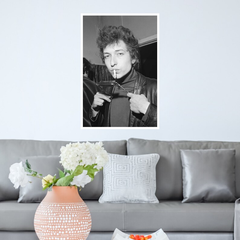 photo print portrait photo wall decor Bod Dylan vintage housewarming gift for himher music poster vintage poster vintage print