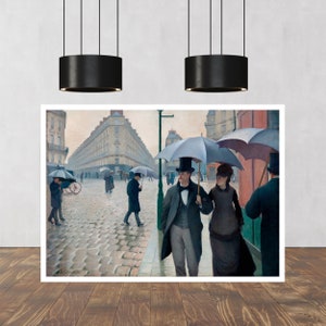 Paris Street Rainy Day by Gustave Caillebotte, Painting Print,Art Print, Famous Wall Art, Famous Painting, Digital Print, Reproduction print