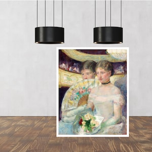 The Loge (1878–1880) by Mary Cassatt, Art Print, Famous Wall Art, Famous Paintings, Art Gifts, Painting Prints, gift for her, Wall decor