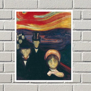 Edvard Munch&#39;s famous painting, Art Print, Famous Wall Art, Famous Paintings, Oil Painting Print, wall art décor, Fine art, Classic Art