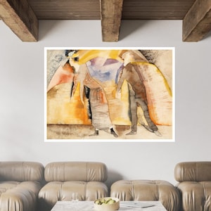 In Vaudeville: Woman & Man on Stage by Charles Demuth, Famous Painting,Art Poster Gifts, Art Deco, avant-garde art, Cubism , Surrealism