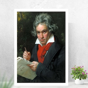 Ludwig van Beethoven Print, Classical Music Wall Art, Beethoven Portrait Print, 1820 Portrait, Housewarming gift for him/her photo print