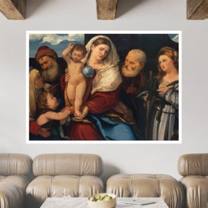 Titian &quot;Madonna & Child with Saints&quot;, Art Print, Famous Paintings,Oil Painting Prints,Art Gifts,Vintage Painting Prints,Decor, gifts for her