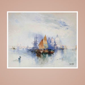 Thomas Moran, Venice (1896), Vintage print, Wall paper, wall art prints, wall art décor, Classic Art,Famous Paintings,Art, Poster Wall Decor