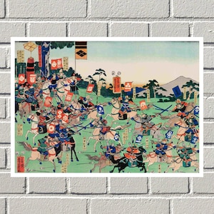 Kawanakajima no Kassen  by Utagawa Kuniyoshi, Japanese Painting, Art Gifts, Vintage Painting Prints, Decor, gifts for her