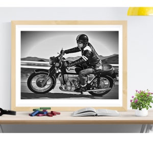 Classic vintage motorcycle photo, art print, housewarming gift for him/her, photo print, vintage poster, iconic poster, wall decor