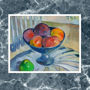 Fruit Dish on a Garden Chair by Paul Gauguin.Painting Print, Wall Art, Fine Art Print, Famous Painting, Art Gift, Oil Art Deco, Wall Decor