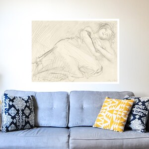 Schlafende Frau, The Abandoned Druck von Auguste Rodin Druck, Frauen Kunst Skizzen, Kunst Poster Geschenke, Art Deco, Poster Künstler, Allegorie Drucke