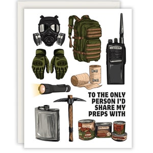 Funny Prepper Greeting Card: Doomsday Gift