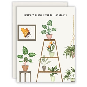 Plant Lover Birthday Card: Botanical Illustration