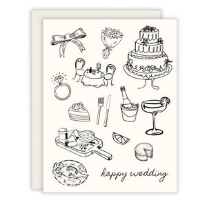 Minimalist Wedding Card: Congratulations Newly Weds