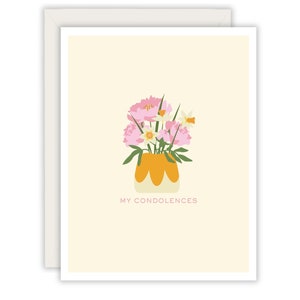 Floral Sympathy Card: Condolences Greeting Card