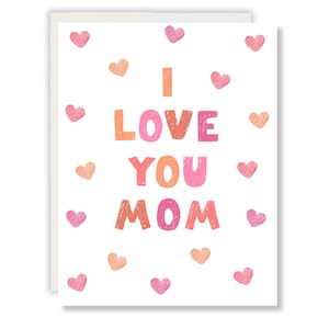 I Love You Mom Card - Kid&#39;s Mother&#39;s Day Greeting Card