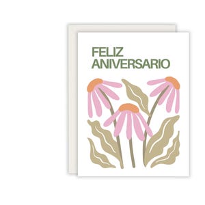 Feliz Aniversario - Happy Anniversary Card -  Spanish Greeting Card