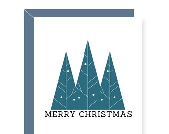 Merry Christmas Tree Greeting Card - Merry Christmas Greeting Card - Christmas Tree Card - Blank Greeting Card - Festive Greeting Card