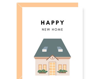 Happy New Home Greeting Card - New Neighbor Greeting Card - Housewarming Card - Welcome to the Neighborhood Card