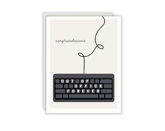 Out of office forever | Funny office retirement card