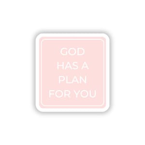 God has a plan for you sticker