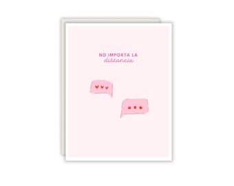 Long Distance Spanish Greeting Card, Family Love
