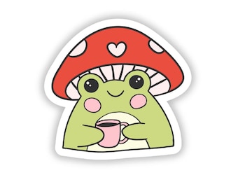 Mushroom Frog Sticker