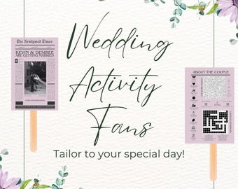 Digital Template for Wedding Activity Fan