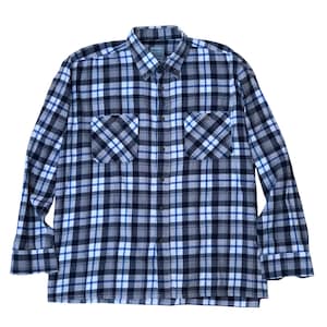 Vintage 90s Checked Cotton-Flannel Shirt | Vintage 90s checkered flannel shirt
