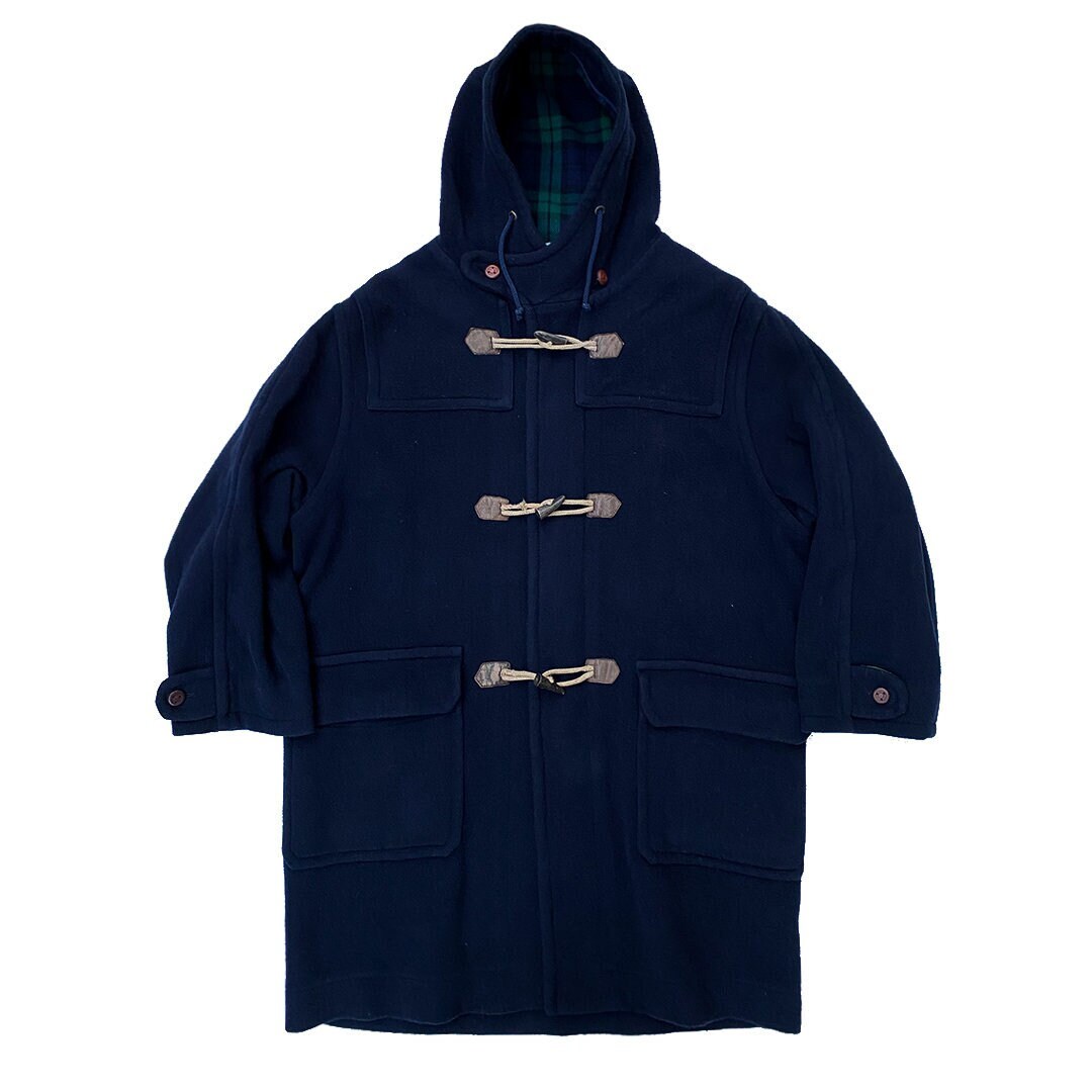 1950s Lodenfrey Navy Blue Duffle Coat With Wooden Toggle