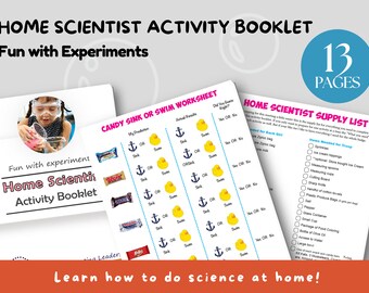 Home Scientist Activity, Science in the Kitchen, Bubble Science printable for kids, learn about density, Girl Scout Leader Printable