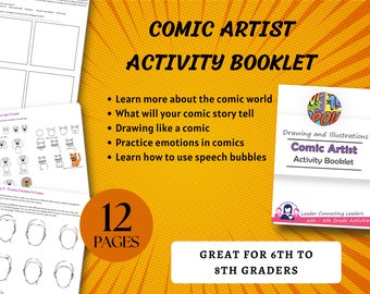 Comic Artist, Create Your Own Comic; printable for kids, learn about comic book artist, educational comic ideas,  Girl Scout Resource