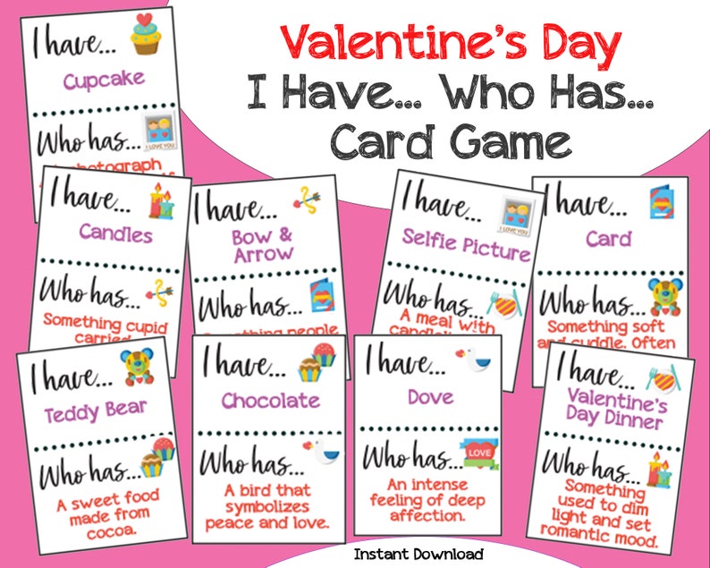 I Have Who Has Valentine's Day Game image 1