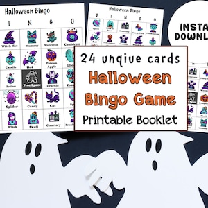 Halloween Bingo Game | Printable Halloween Bingo | 24 Different Cards | Fun Halloween Game | INSTANT DOWNLOAD