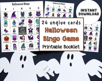 Halloween Bingo Game | Printable Halloween Bingo | 24 Different Cards | Fun Halloween Game | INSTANT DOWNLOAD