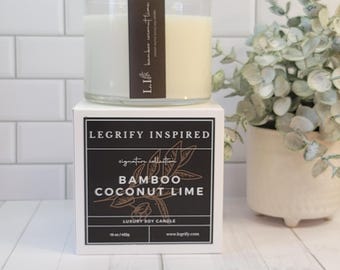 Bamboe kokosnoot limoen klassieke sojakaars met 2 lonten