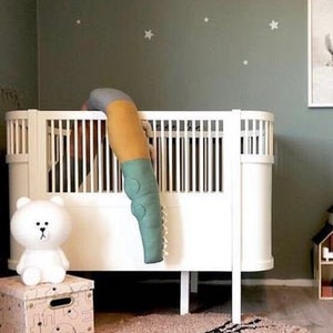 185cm Cotton Baby Crib Bed Bumper Crocodile Doll Cushion Kids Nursery Bed Pillow 
