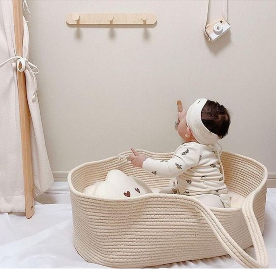 Newborn Moses Basket Baby Nest Bed Travel Bed Portable Etsy