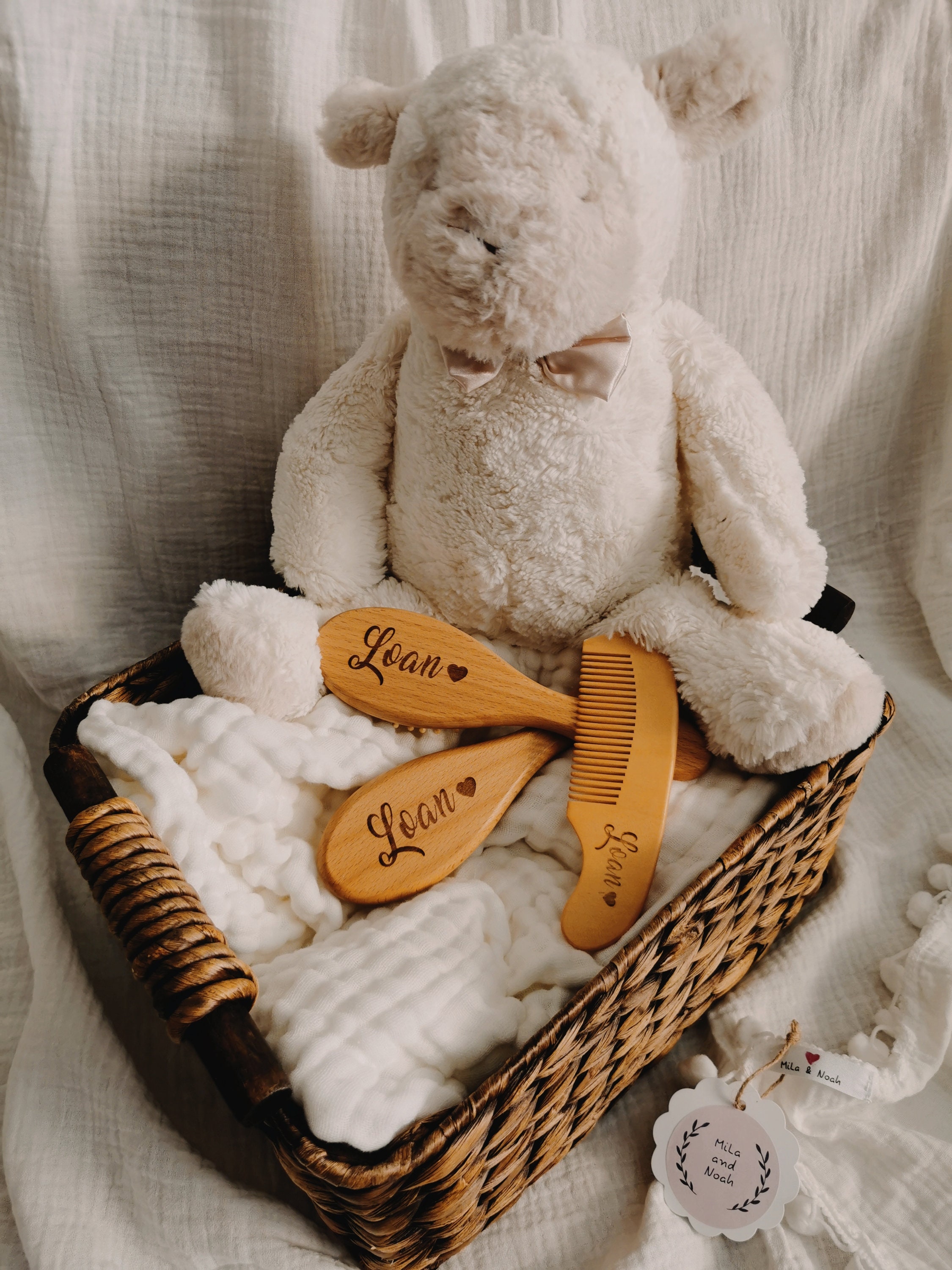 Personalized Baby Brush and Comb Set Natural Wood Manually Etsy