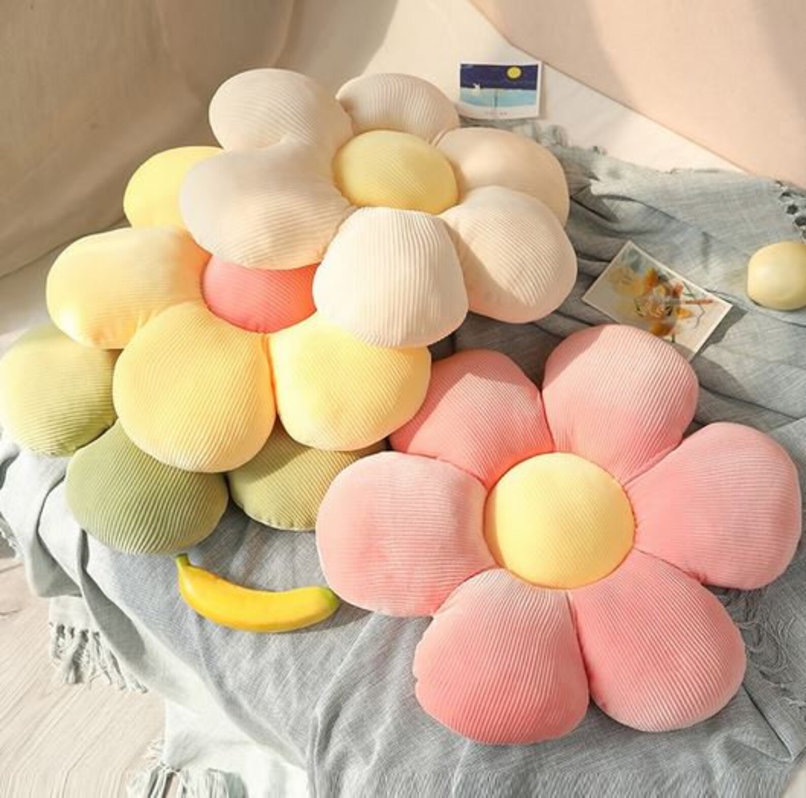Colorful Flower Plush Pillow Toy Kids Room Decoration Daisy Etsy