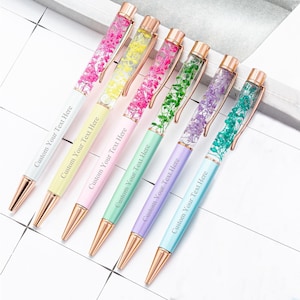 Ballpoint Pen Clip Creative Writing Pens For Journaling Stationary Pens  With Flower Pearl Clip Writing Aesthetic