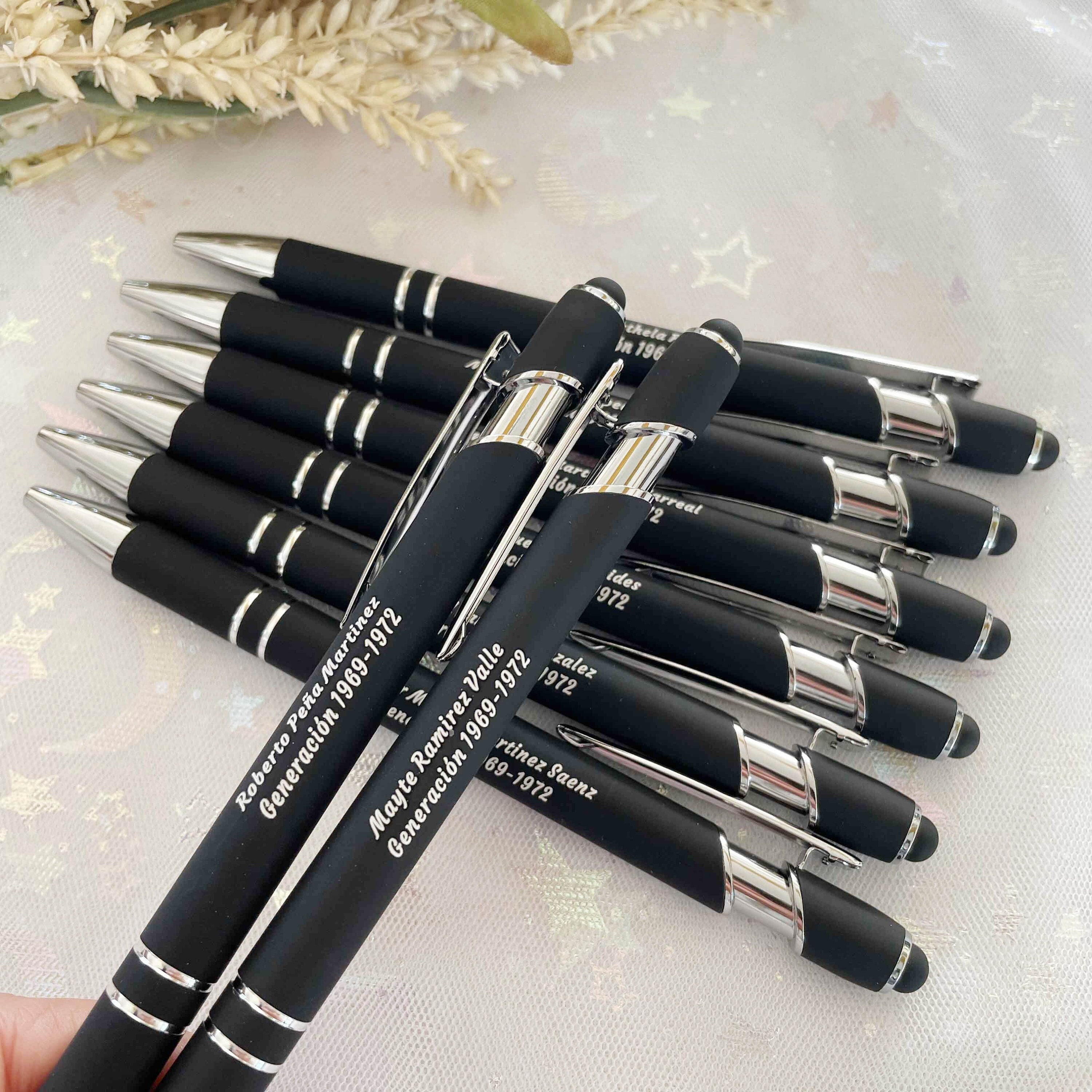  QNTYCT Custom ballpoint pen, personalized ballpoint pen with  name, soft-touch ballpoint pen, best pen for Christmas, graduation,  anniversary, office, smooth writing-12 pc : Office Products
